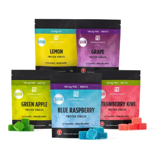 Twisted Singles Sour Fruit Gummies