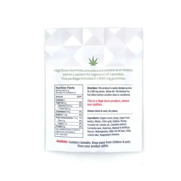 High Dose – Cannabis Fruit Gummies (200mg/800mg/1600mg THC/CBD) - Image 6